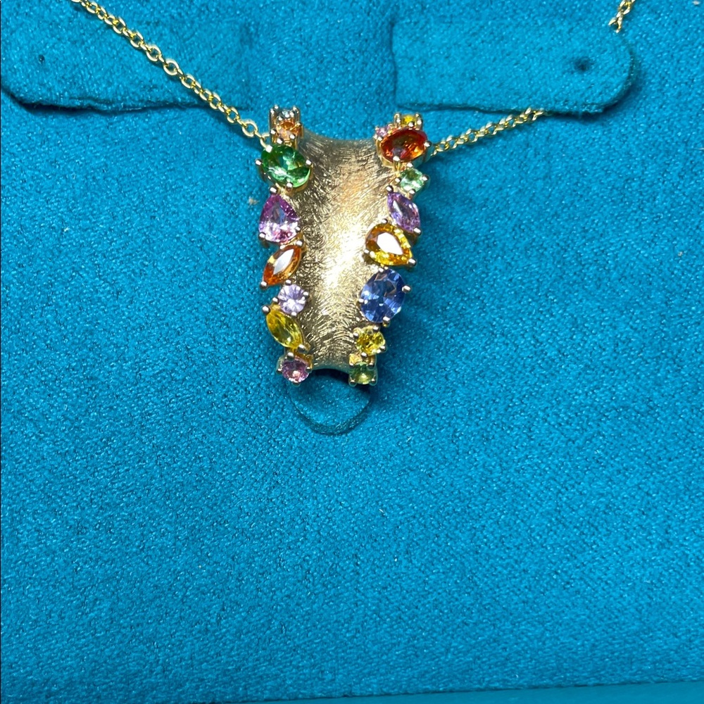 Effy Gold Necklace with Multicolor Gemstones